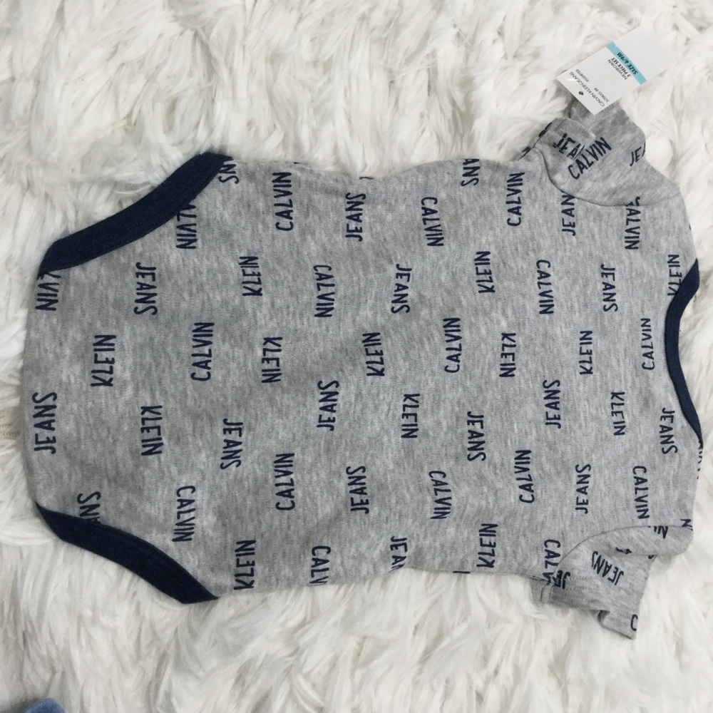 Calvin Klein- Gray and Blue 3pc Bodysuit & Pants - Picture 12 of 16